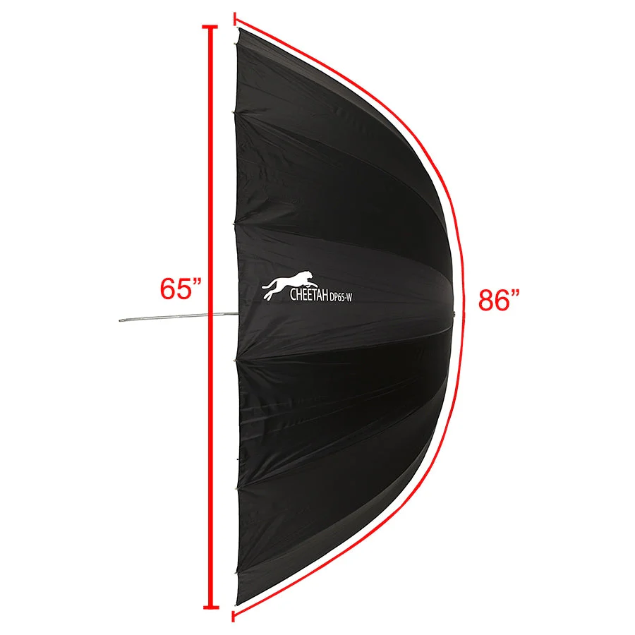 65" White Deep Umbrella with Diffuser - Image 10