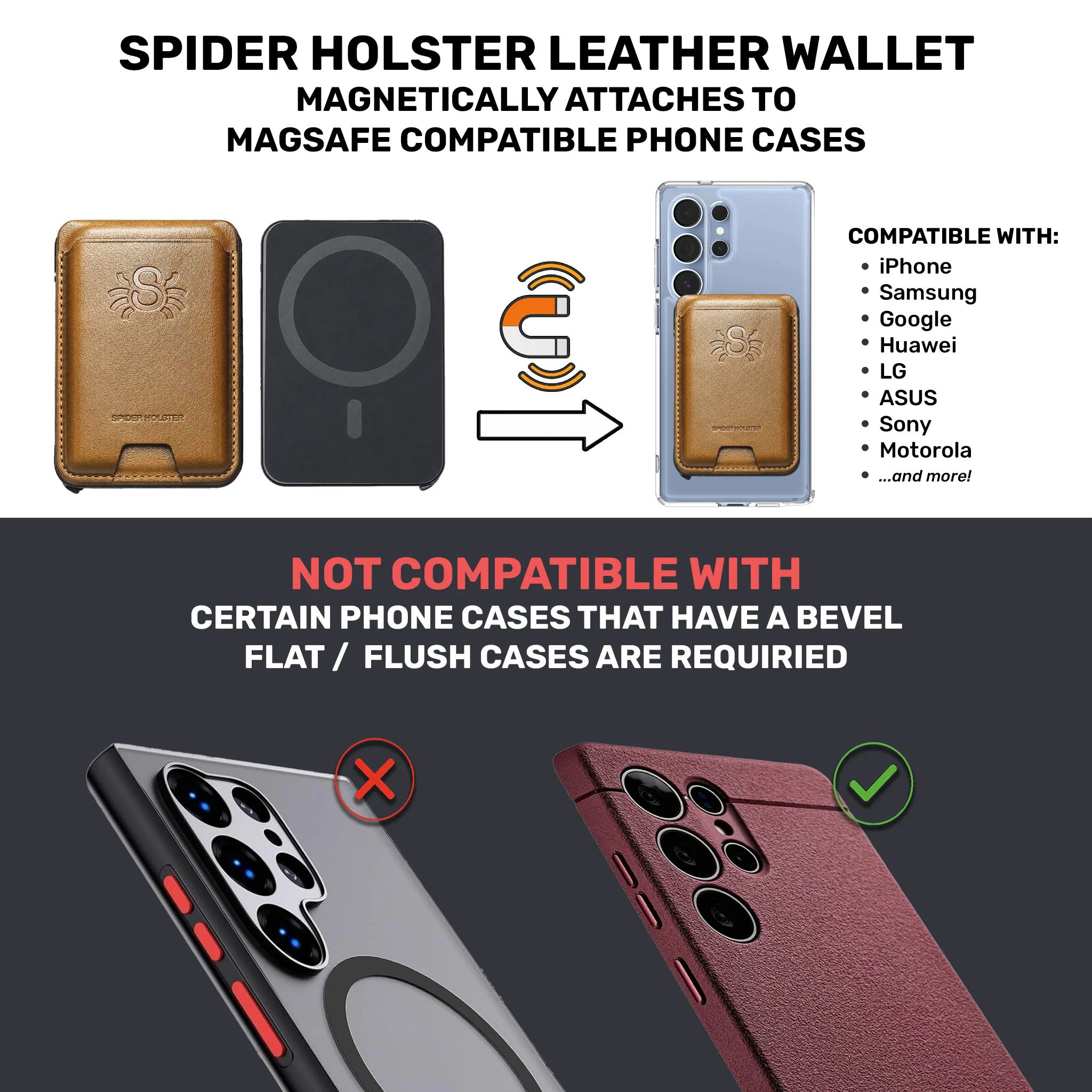 Spider Holster Leather Magnetic Wallet - Image 19