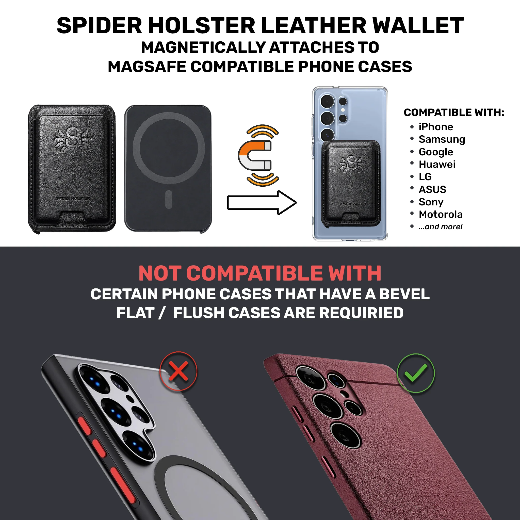 Spider Holster Leather Magnetic Wallet - Image 4