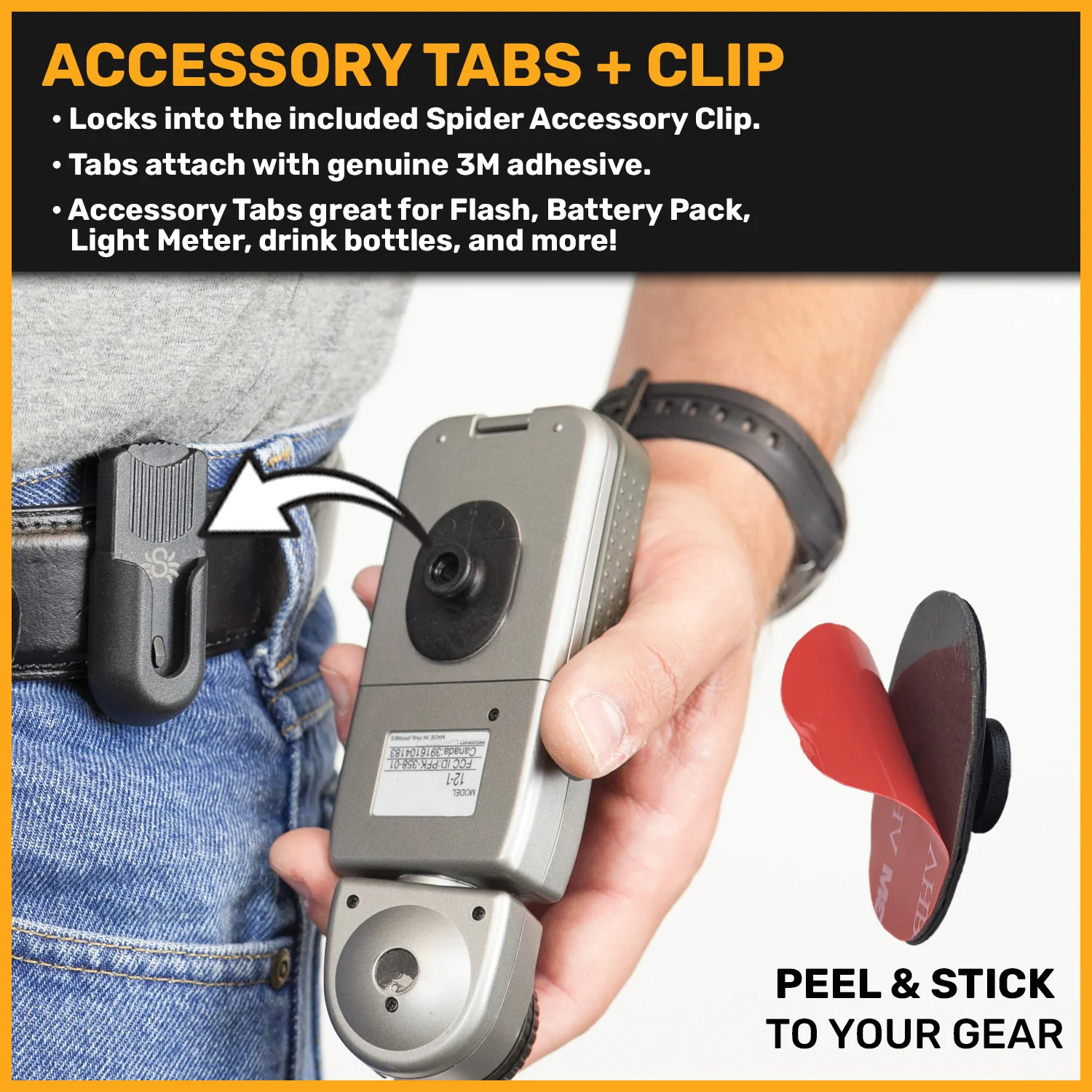 900: SpiderMonkey Accessory Holster Kit for Flash, Light Meter, Battery Pack - Image 3